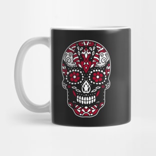 Retro Dia De Los Muertos Shirt. Vintage Sugar Skull with Flowers Cool Dia De Muertos Gift Mug